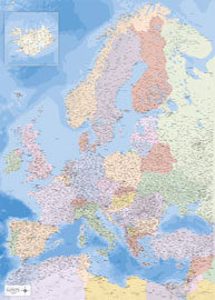 Poster - Landkarten  Europakarte